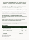 Neutrient Advanced Collagen nutritional information in German on white background