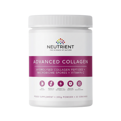 Neutrient Advanced Collagen supplement container on a white background