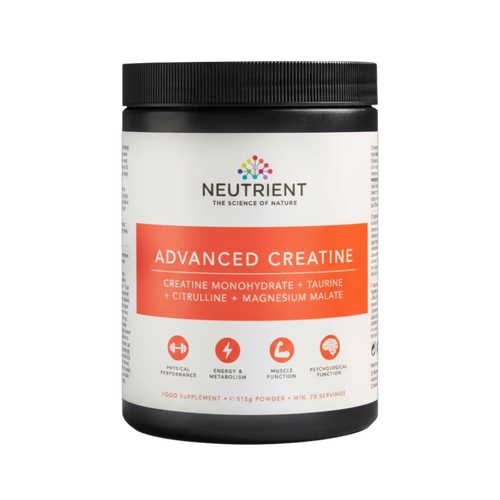 Neutrient Advanced Creatine supplement container on a white background