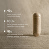 Ancient Brave True Magnesium supplement capsule on a textured surface with statistics about product effectiveness, including sleep and relaxation