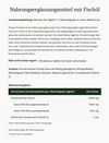 Nutritional supplement label in German