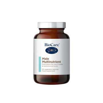 Biocare Male Multinutrient brown glass bottle front-side