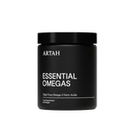Black container of ARTAH Essential Omegas on a white background