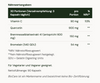 Nutritional information table for BioCare Quercetin Complex with various ingredients and their amounts per portion